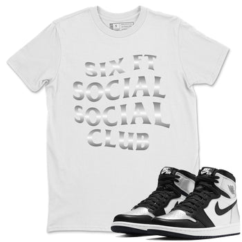 Jordan 1 Silver Toe Sneaker Match Tees Six FT Social Club Sneaker Tees Jordan 1 Silver Toe Sneaker Release Tees Unisex Shirts