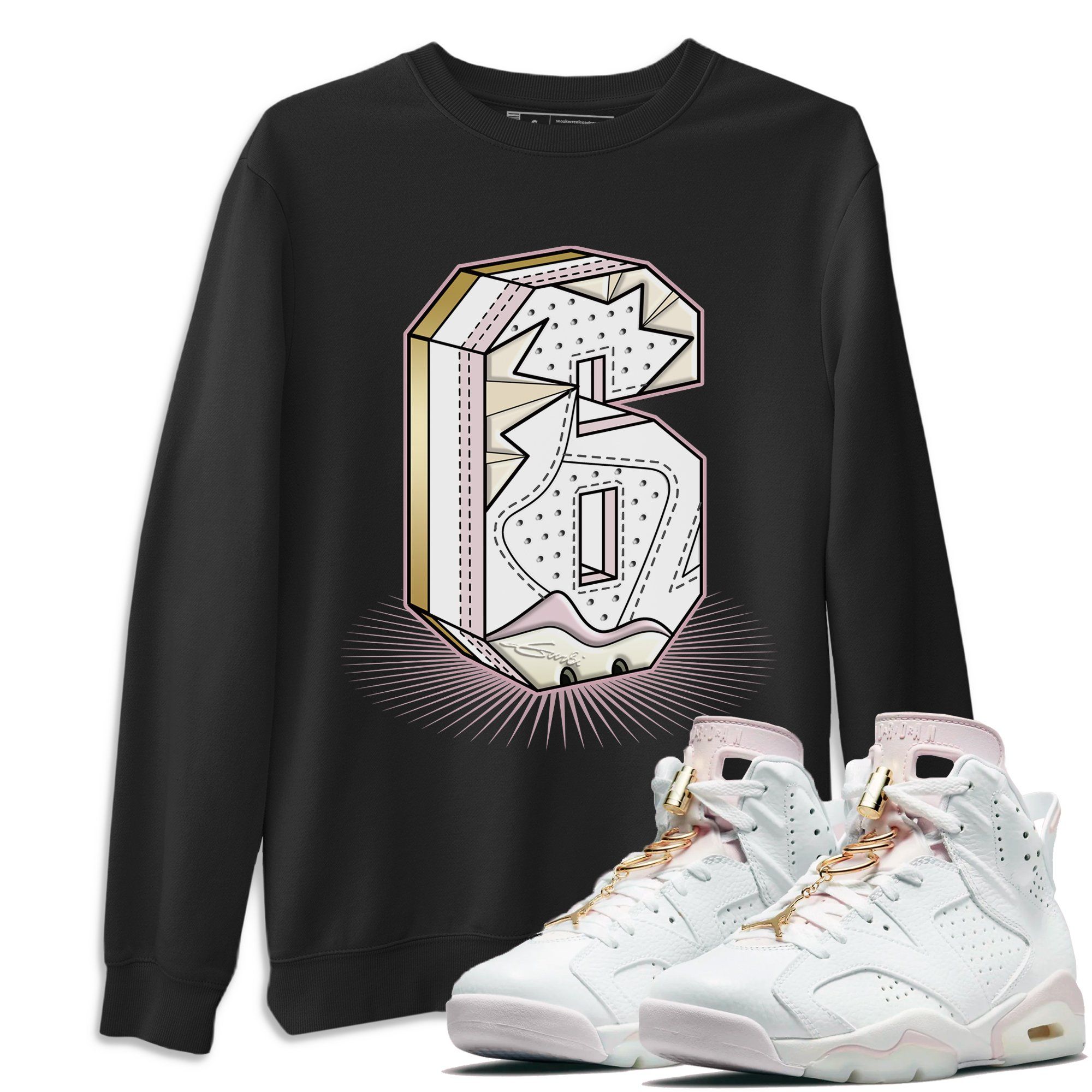 black and gold jordan 6 shirt