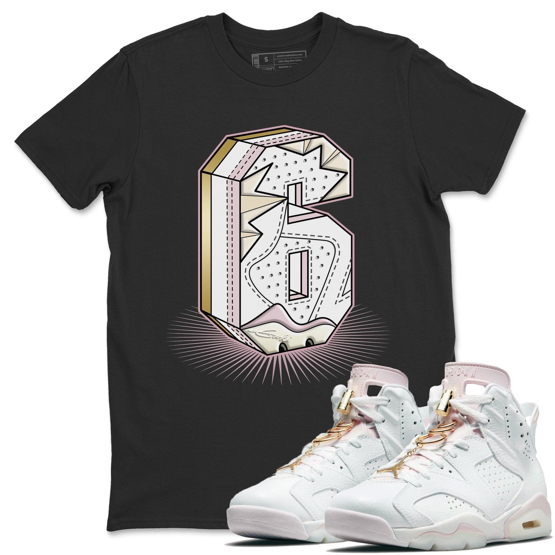 Jordan 6 Gold Hoops Sneaker Match Tees Six Statue Sneaker Tees Jordan 6 Gold Hoops Sneaker Release Tees Unisex Shirts