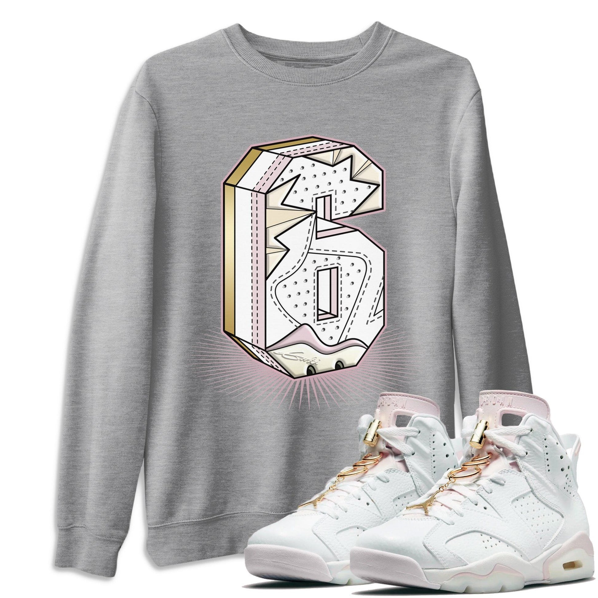 Jordan 6 Gold Hoops Sneaker Match Tees Six Statue Sneaker Tees Jordan 6 Gold Hoops Sneaker Release Tees Unisex Shirts