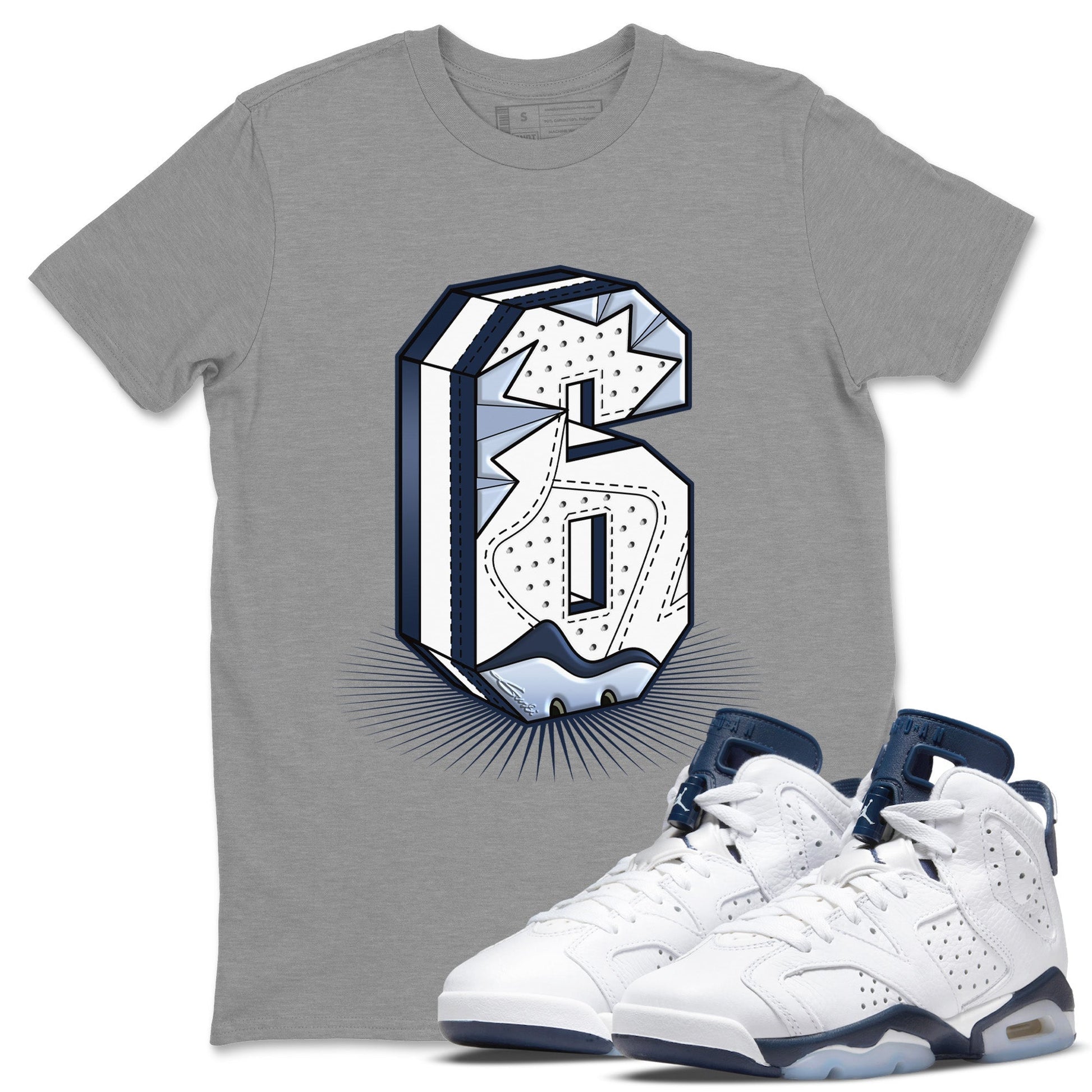 Jordan 6 Midnight Navy Sneaker Match Tees Six Statue Sneaker Tees Jordan 6 Midnight Navy Sneaker Release Tees Unisex Shirts