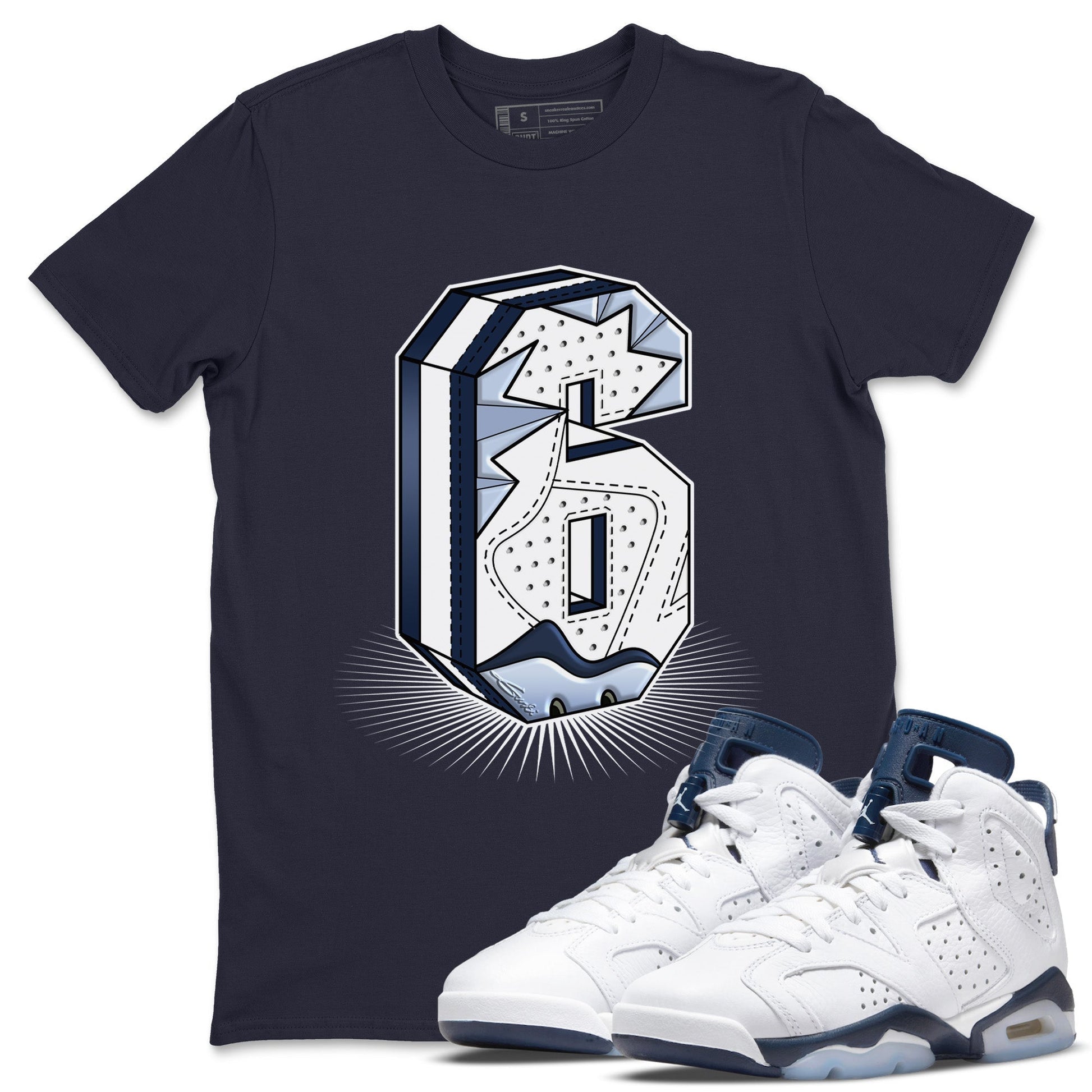 Jordan 6 Midnight Navy Sneaker Match Tees Six Statue Sneaker Tees Jordan 6 Midnight Navy Sneaker Release Tees Unisex Shirts