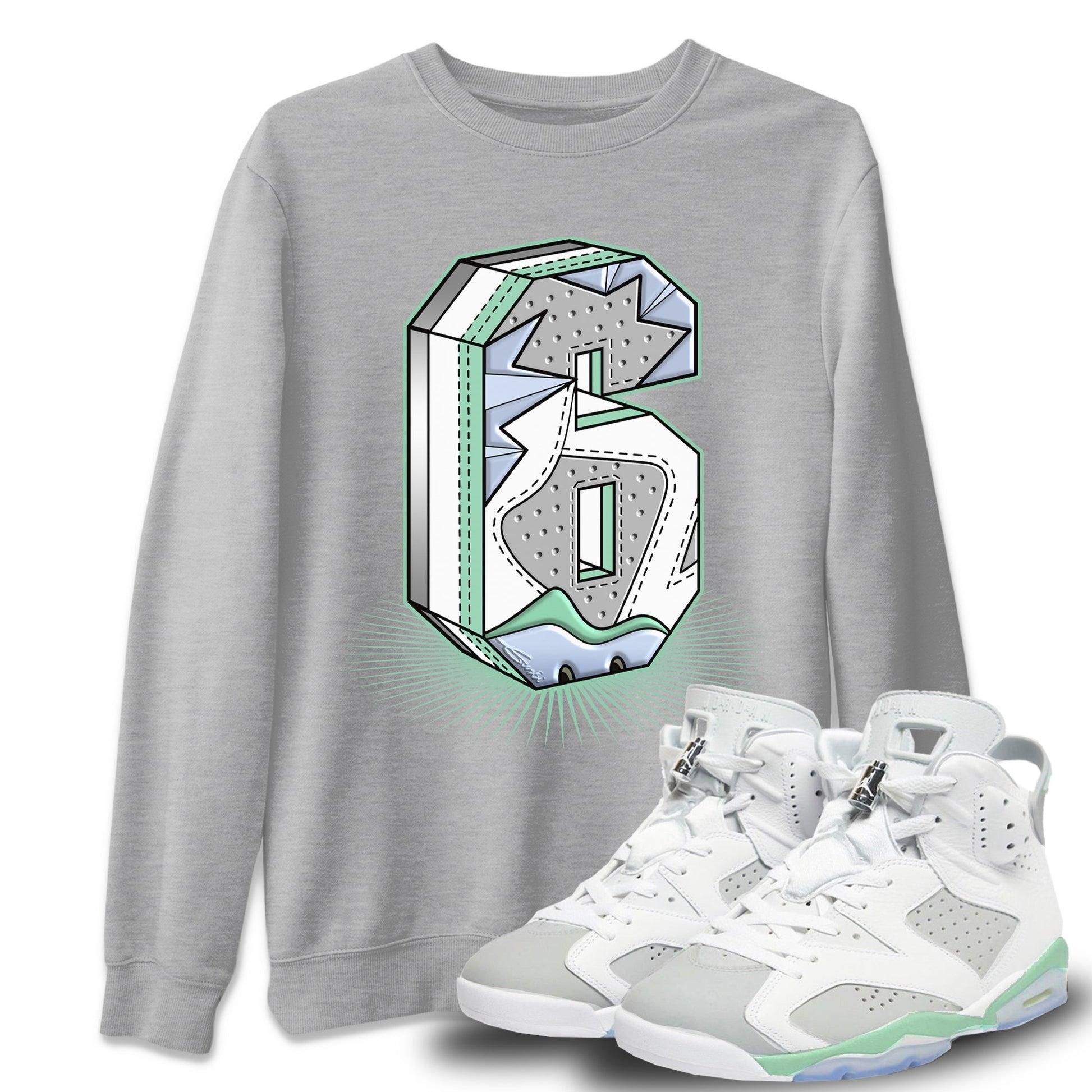 Jordan 6 Mint Foam Sneaker Match Tees Six Statue Sneaker Tees Jordan 6 Mint Foam Sneaker Release Tees Unisex Shirts