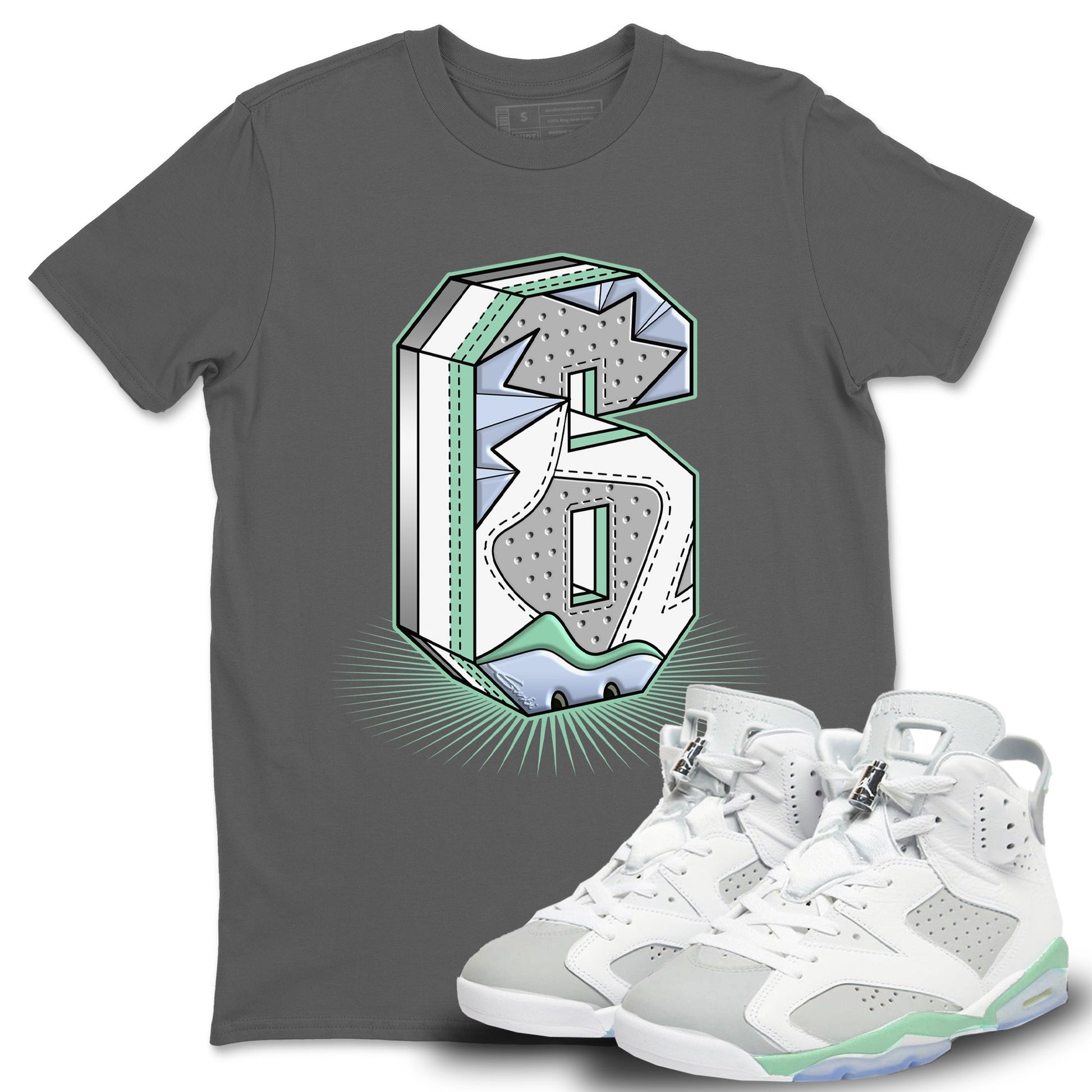 Jordan 6 Mint Foam Sneaker Match Tees Six Statue Sneaker Tees Jordan 6 Mint Foam Sneaker Release Tees Unisex Shirts