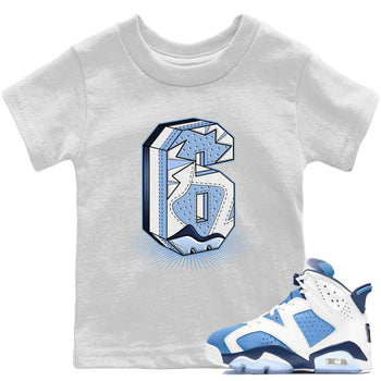 Jordan 6 UNC Sneaker Match Tees Six Statue Sneaker Tees Jordan 6 UNC Sneaker Release Tees Kids Shirts