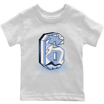Jordan 6 UNC Sneaker Match Tees Six Statue Sneaker Tees Jordan 6 UNC Sneaker Release Tees Kids Shirts