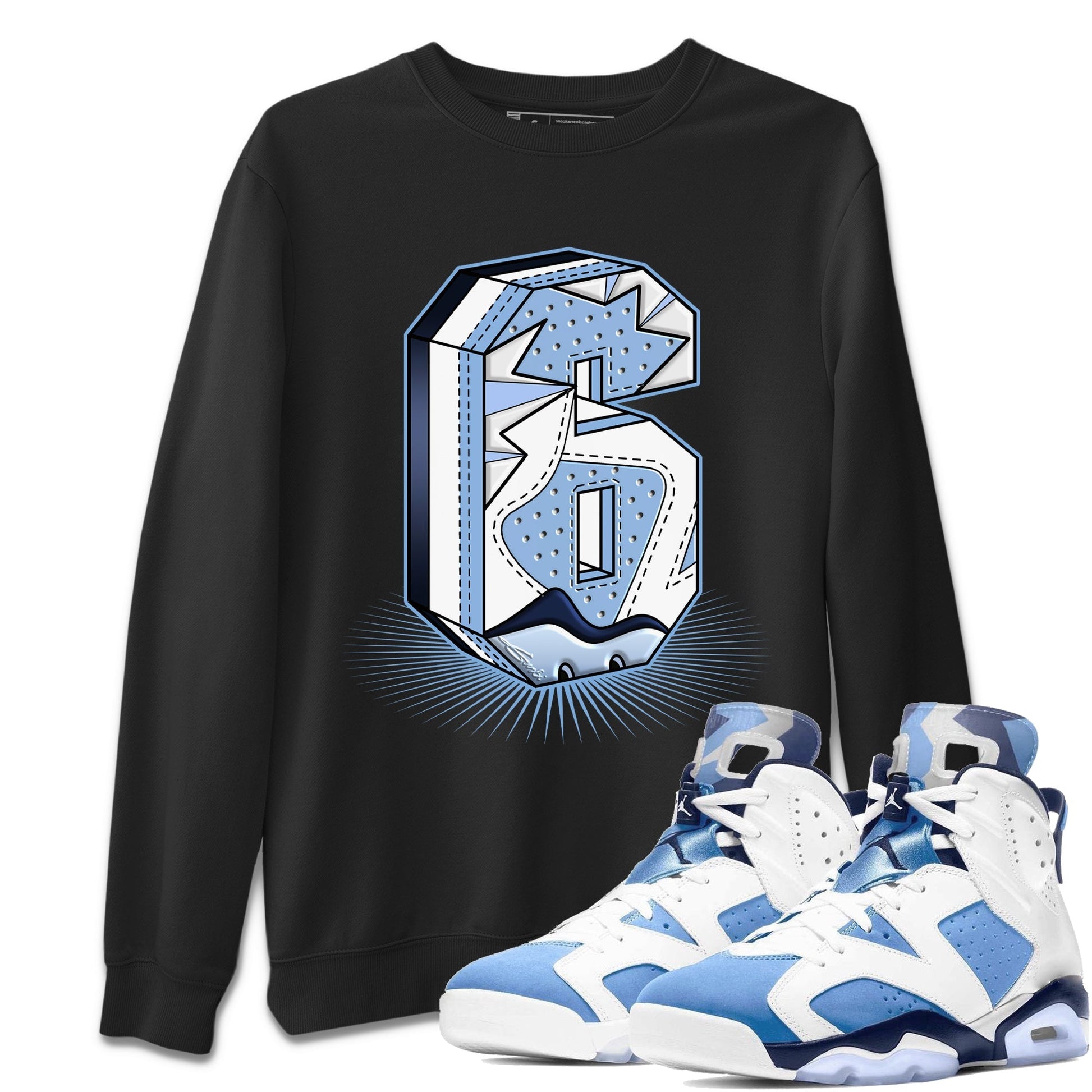 Jordan 6 UNC Sneaker Match Tees Six Statue Sneaker Tees Jordan 6 UNC Sneaker Release Tees Unisex Shirts