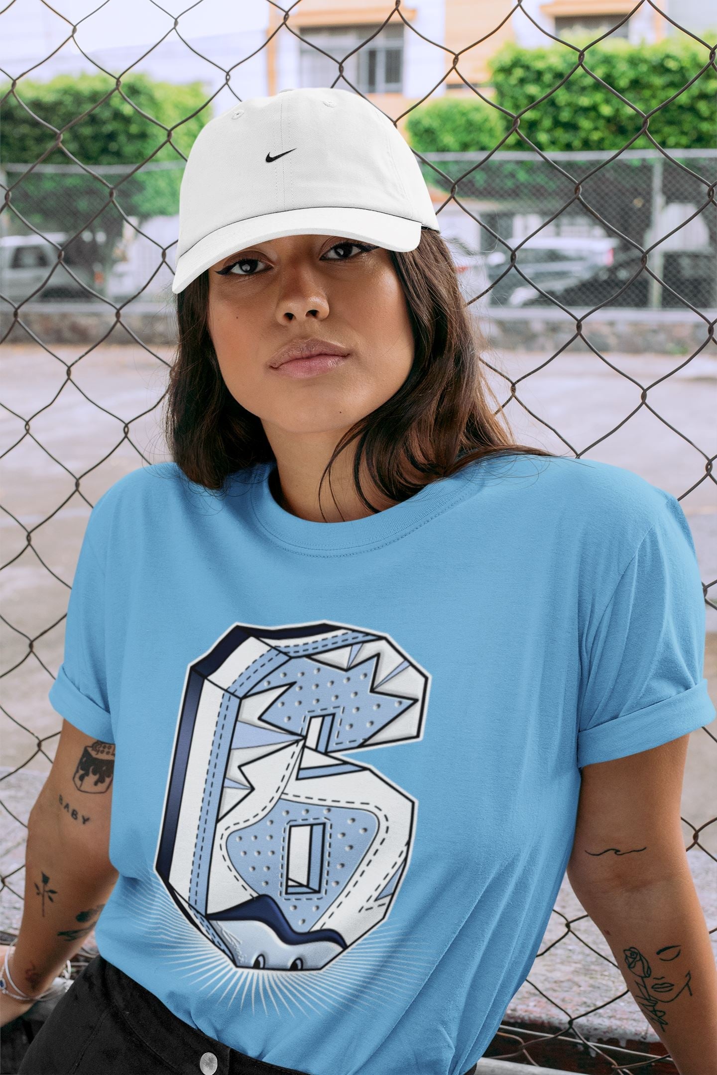 Jordan 6 UNC Sneaker Match Tees Six Statue Sneaker Tees Jordan 6 UNC Sneaker Release Tees Unisex Shirts