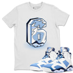 Jordan 6 UNC Sneaker Match Tees Six Statue Sneaker Tees Jordan 6 UNC Sneaker Release Tees Unisex Shirts