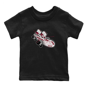 1s Metallic Burgundy shirt to match jordans Skateboard sneaker tees AJ1 Metallic Burgundy SNRT Sneaker Release Tees Baby Toddler Black 2 T-Shirt