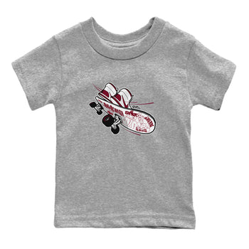 1s Metallic Burgundy shirt to match jordans Skateboard sneaker tees AJ1 Metallic Burgundy SNRT Sneaker Release Tees Baby Toddler Heather Grey 2 T-Shirt