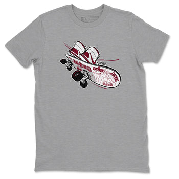1s Metallic Burgundy shirt to match jordans Skateboard sneaker tees AJ1 Metallic Burgundy SNRT Sneaker Release Tees Unisex Heather Grey 2 T-Shirt