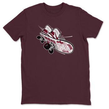 1s Metallic Burgundy shirt to match jordans Skateboard sneaker tees AJ1 Metallic Burgundy SNRT Sneaker Release Tees Unisex Maroon 2 T-Shirt