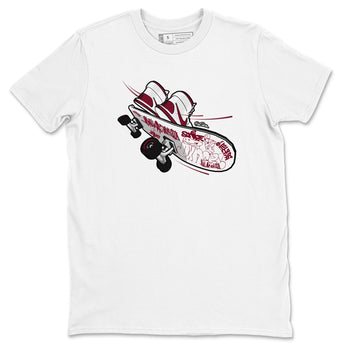 1s Metallic Burgundy shirt to match jordans Skateboard sneaker tees AJ1 Metallic Burgundy SNRT Sneaker Release Tees Unisex White 2 T-Shirt