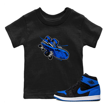 Air Jordan 1 Royal Reimagined shirt to match jordans Skateboard sneaker tees AJ1 Royal Reimagined SNRT Sneaker Release Tees Baby Toddler Black 1 T-Shirt