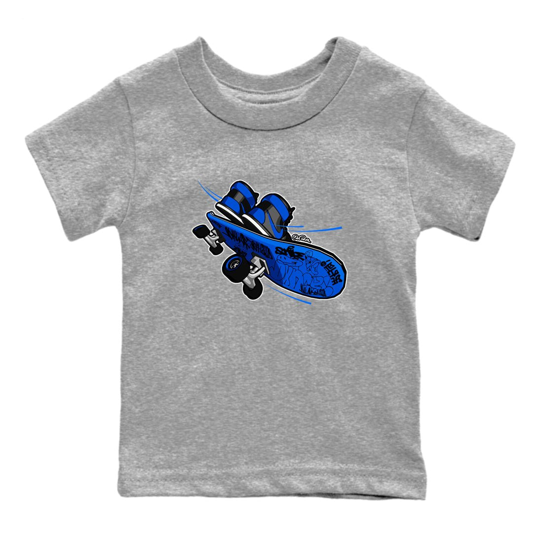 Air Jordan 1 Royal Reimagined shirt to match jordans Skateboard sneaker tees AJ1 Royal Reimagined SNRT Sneaker Release Tees Baby Toddler Heather Grey 2 T-Shirt