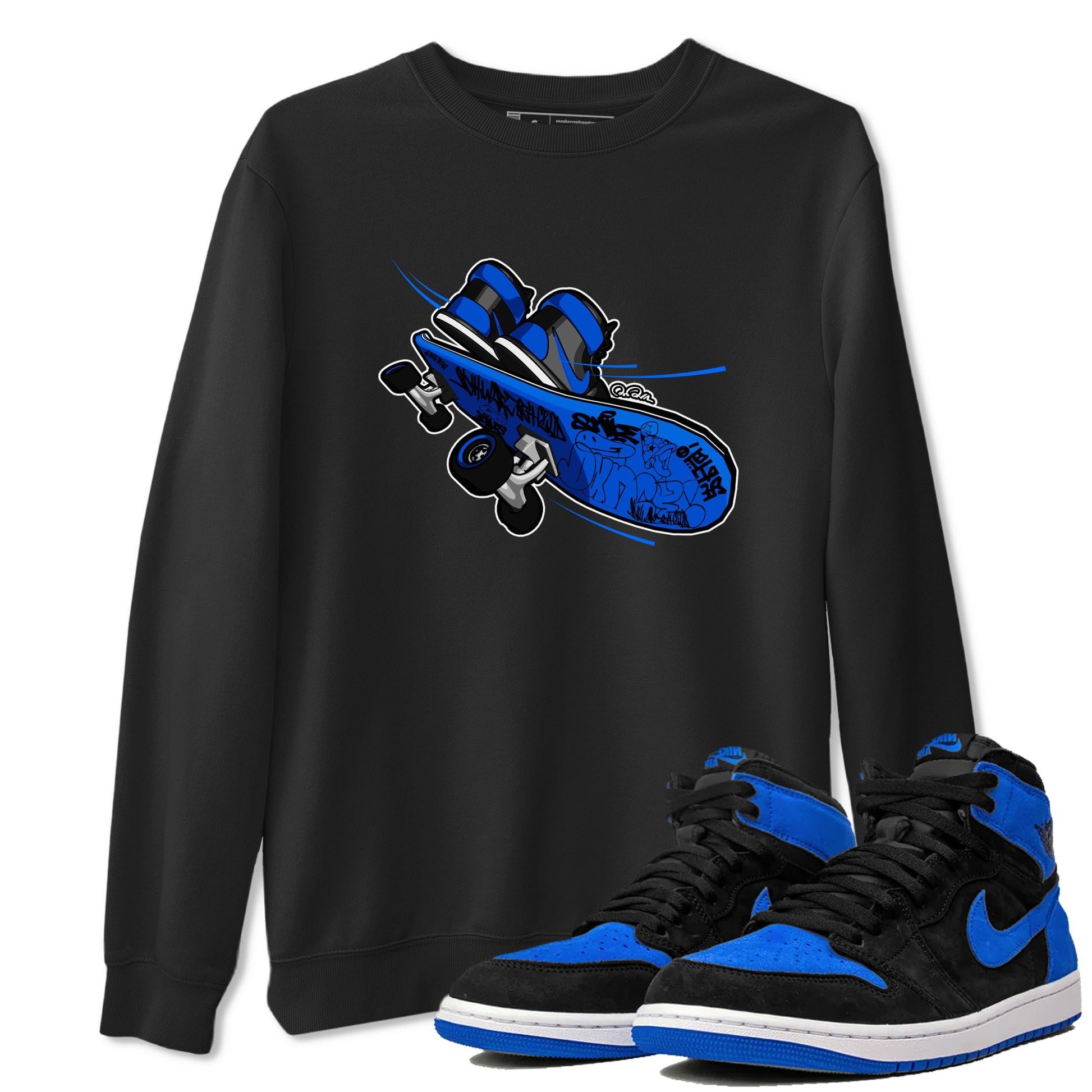 Air Jordan 1 Royal Reimagined shirt to match jordans Skateboard sneaker tees AJ1 Royal Reimagined SNRT Sneaker Release Tees Unisex Black 1 T-Shirt