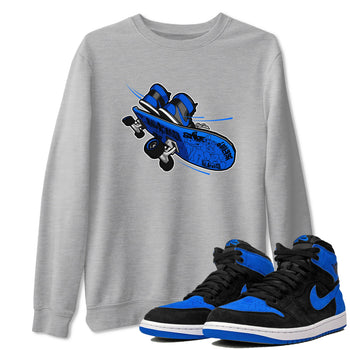 Air Jordan 1 Royal Reimagined shirt to match jordans Skateboard sneaker tees AJ1 Royal Reimagined SNRT Sneaker Release Tees Unisex Heather Grey 1 T-Shirt