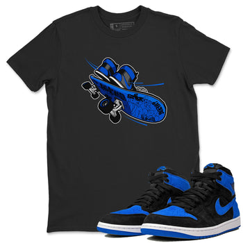 Air Jordan 1 Royal Reimagined shirt to match jordans Skateboard sneaker tees AJ1 Royal Reimagined SNRT Sneaker Release Tees Unisex Black 1 T-Shirt