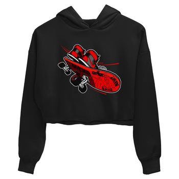 Air Jordan 1 Satin Bred shirt to match jordans Skateboard sneaker tees AJ1 Satin Bred SNRT Sneaker Release Tees Black 2 Crop T-Shirt