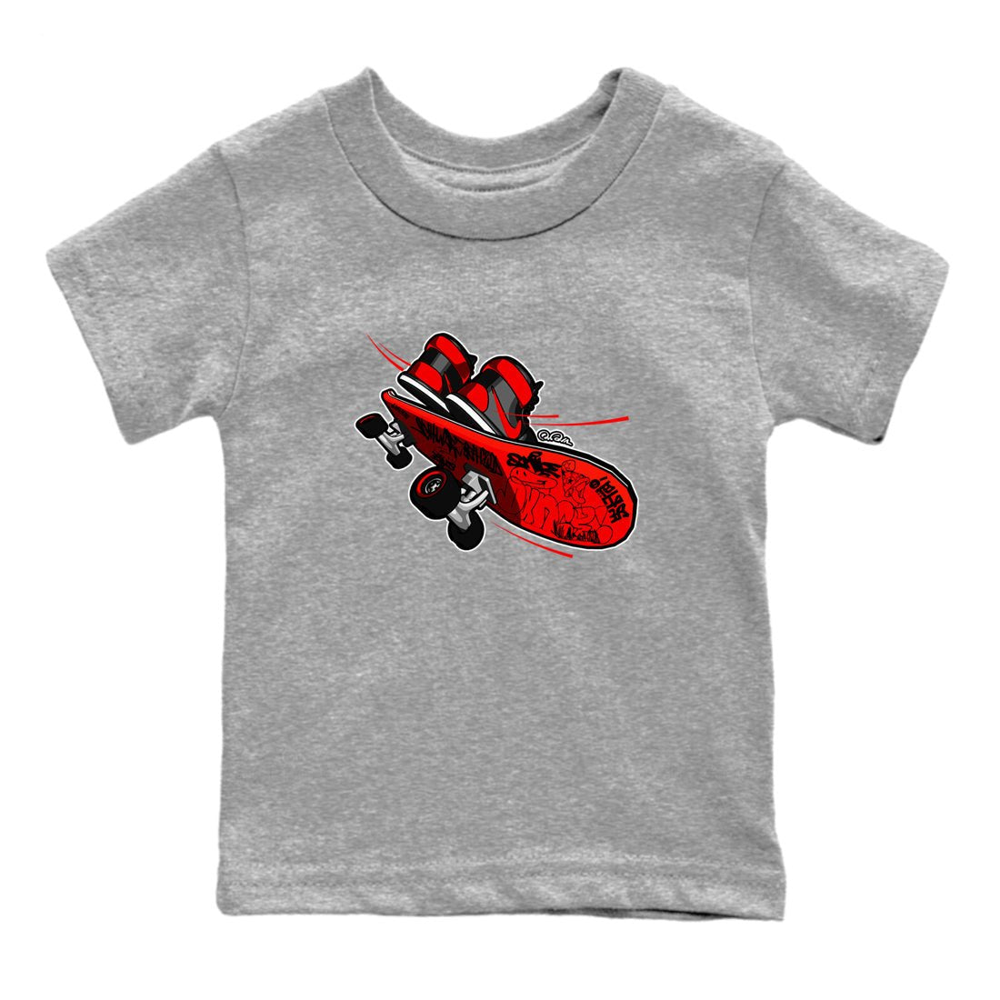Air Jordan 1 Satin Bred shirt to match jordans Skateboard sneaker tees AJ1 Satin Bred SNRT Sneaker Release Tees Baby Toddler Heather Grey 2 T-Shirt