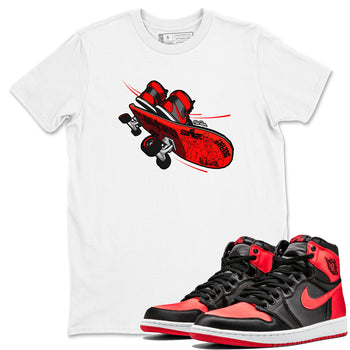 Air Jordan 1 Satin Bred shirt to match jordans Skateboard sneaker tees AJ1 Satin Bred SNRT Sneaker Release Tees Unisex White 1 T-Shirt
