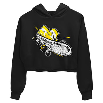 1s Yellow Ochre shirt to match jordans Skateboard sneaker tees Air Jordan 1 Yellow Ochre SNRT Sneaker Release Tees Black 2 crop length shirt