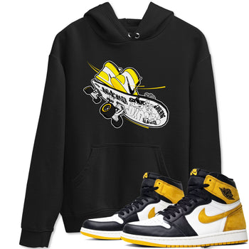 1s Yellow Ochre shirt to match jordans Skateboard sneaker tees Air Jordan 1 Yellow Ochre SNRT Sneaker Release Tees unisex cotton Black 1 crew neck shirt