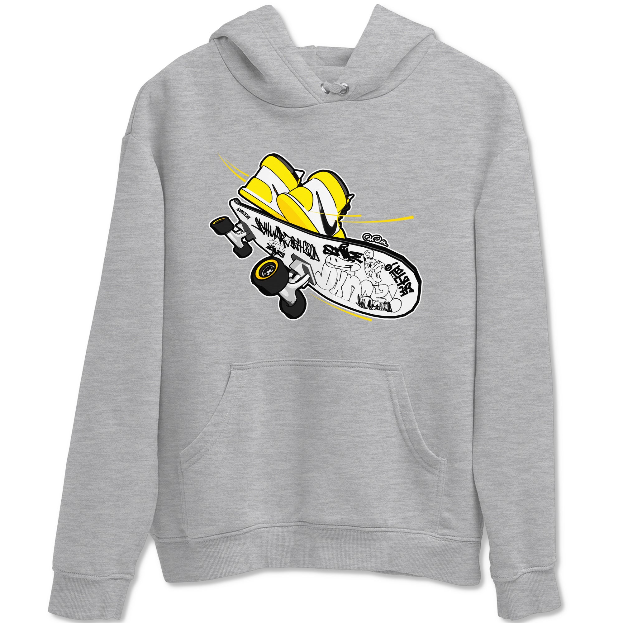 1s Yellow Ochre shirt to match jordans Skateboard sneaker tees Air Jordan 1 Yellow Ochre SNRT Sneaker Release Tees unisex cotton Heather Grey 2 crew neck shirt