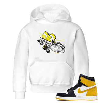 1s Yellow Ochre shirt to match jordans Skateboard sneaker tees Air Jordan 1 Yellow Ochre SNRT sneaker release tees baby toddler White 1 cotton Shirt