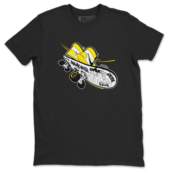 1s Yellow Ochre shirt to match jordans Skateboard sneaker tees Air Jordan 1 Yellow Ochre SNRT Sneaker Release Tees unisex cotton Black 2 crew neck shirt