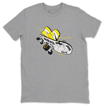 1s Yellow Ochre shirt to match jordans Skateboard sneaker tees Air Jordan 1 Yellow Ochre SNRT Sneaker Release Tees unisex cotton Heather Grey 2 crew neck shirt