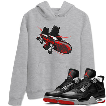 4s Bred Reimagined shirt to match jordans Skateboard sneaker tees Air Jordan 4 Bred Reimagined SNRT Sneaker Release Tees Unisex Heather Grey 1 T-Shirt