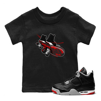 4s Bred Reimagined shirt to match jordans Skateboard sneaker tees Air Jordan 4 Bred Reimagined SNRT Sneaker Release Tees Baby Toddler Black 1 T-Shirt