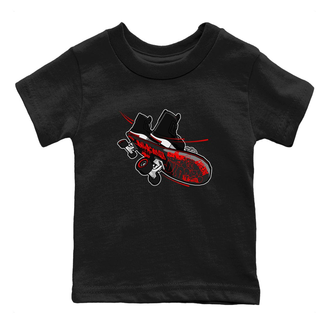 4s Bred Reimagined shirt to match jordans Skateboard sneaker tees Air Jordan 4 Bred Reimagined SNRT Sneaker Release Tees Baby Toddler Black 2 T-Shirt