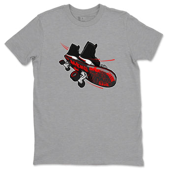 4s Bred Reimagined shirt to match jordans Skateboard sneaker tees Air Jordan 4 Bred Reimagined SNRT Sneaker Release Tees Unisex Heather Grey 2 T-Shirt