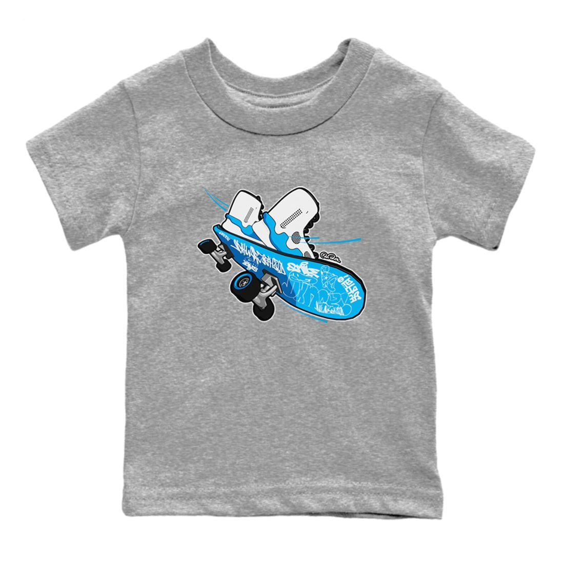 9s Powder Blue shirt to match jordans Skateboard sneaker tees Air Jordan 9 Powder Blue SNRT sneaker release tees baby toddler Heather Grey 2 cotton Shirt