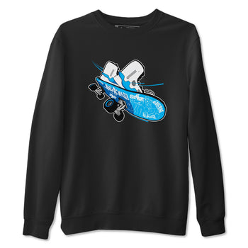 9s Powder Blue shirt to match jordans Skateboard sneaker tees Air Jordan 9 Powder Blue SNRT Sneaker Release Tees unisex cotton Black 2 crew neck shirt