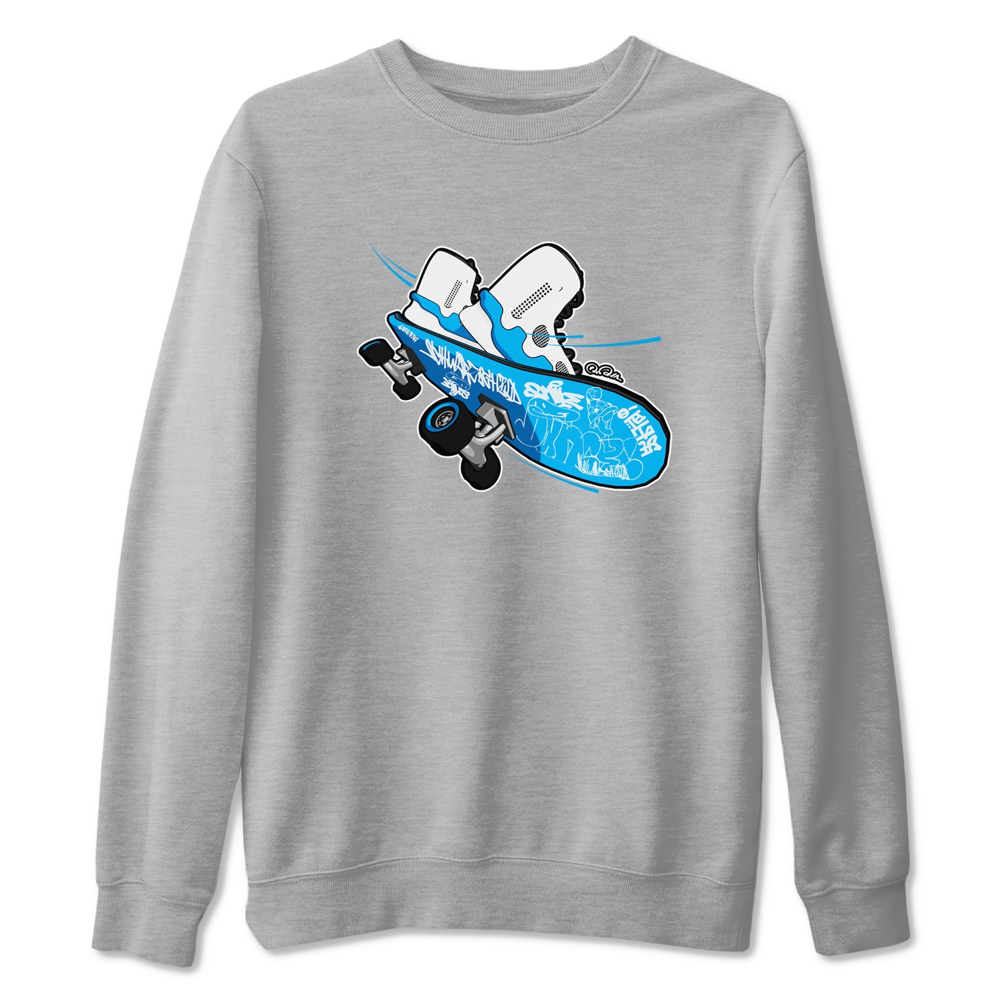 9s Powder Blue shirt to match jordans Skateboard sneaker tees Air Jordan 9 Powder Blue SNRT Sneaker Release Tees unisex cotton Heather Grey 2 crew neck shirt