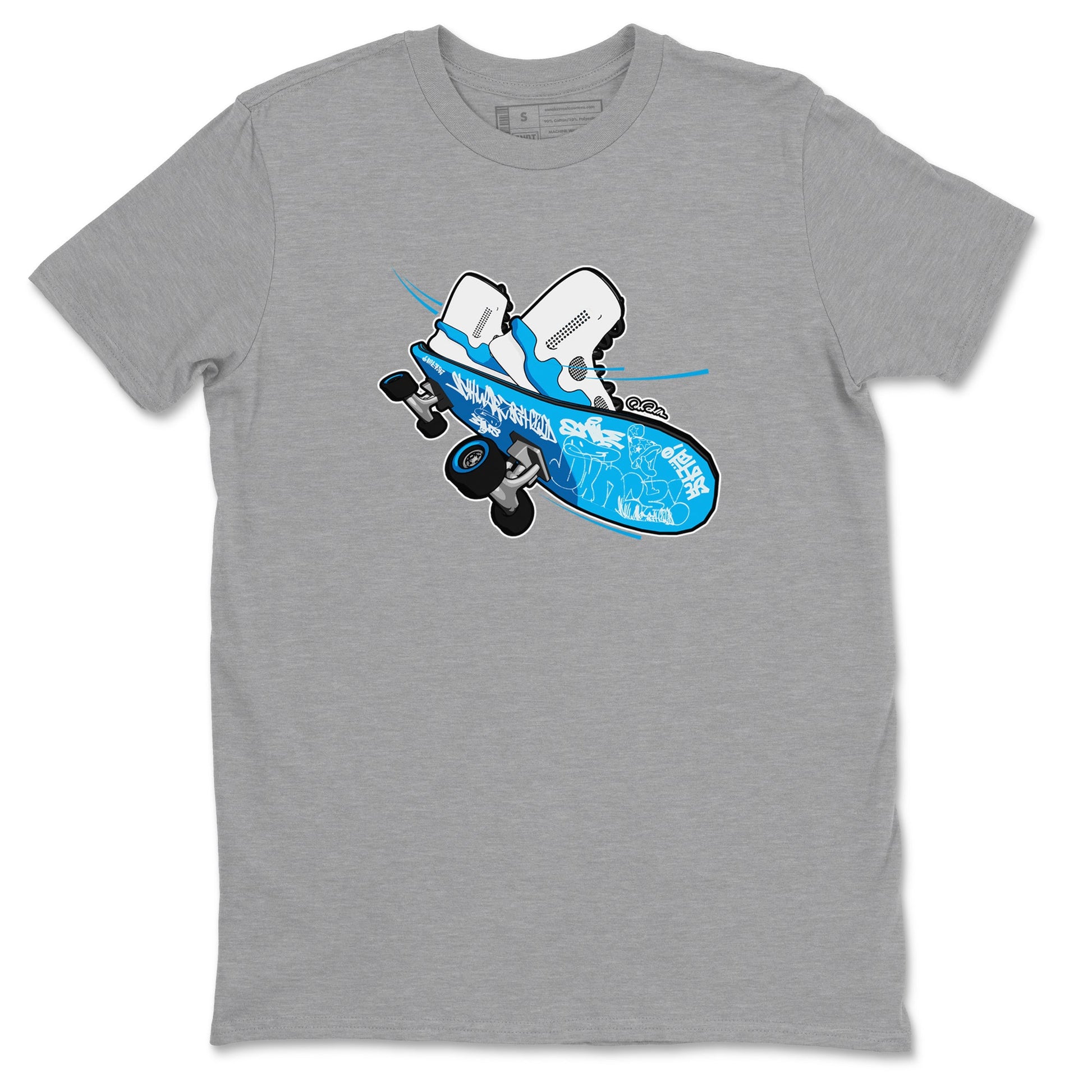 9s Powder Blue shirt to match jordans Skateboard sneaker tees Air Jordan 9 Powder Blue SNRT Sneaker Release Tees unisex cotton Heather Grey 2 crew neck shirt