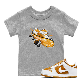 Dunk Dark Curry shirt to match jordans Skateboard sneaker tees AJ1 Low Dark Curry SNRT sneaker release tees baby toddler Heather Grey 1 cotton Shirt