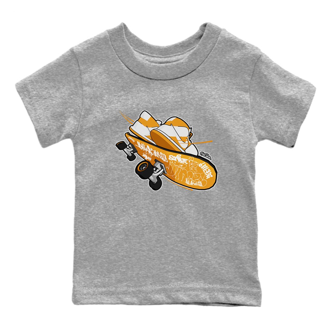 Dunk Dark Curry shirt to match jordans Skateboard sneaker tees AJ1 Low Dark Curry SNRT sneaker release tees baby toddler Heather Grey 2 cotton Shirt