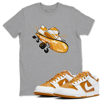 Dunk Dark Curry shirt to match jordans Skateboard sneaker tees AJ1 Low Dark Curry SNRT Sneaker Release Tees unisex cotton Heather Grey 1 crew neck shirt
