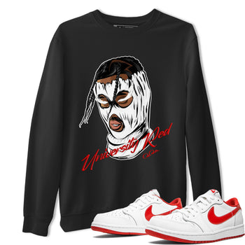 Jordan 1 Low University Red shirt to match jordans Ski Mask Gang sneakertees AJ1 Low University Red SNRT Sneaker Release Tees Unisex Black 1 T-Shirt