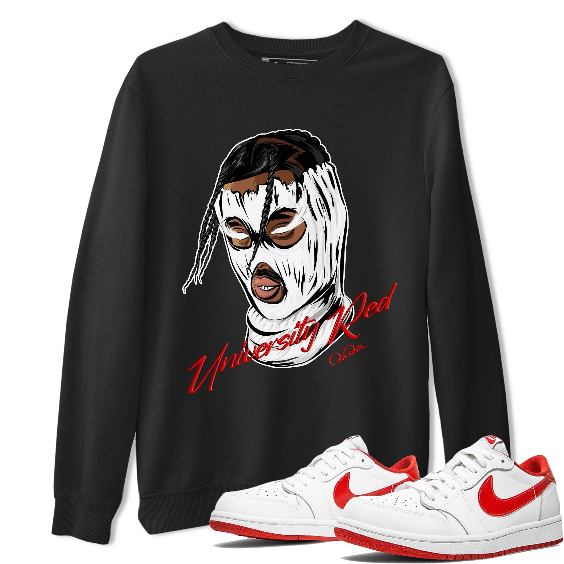 Ski Mask Gang SNRT Sneaker Tee - Air Jordan 1 University Red - SNRT Sneaker Tee