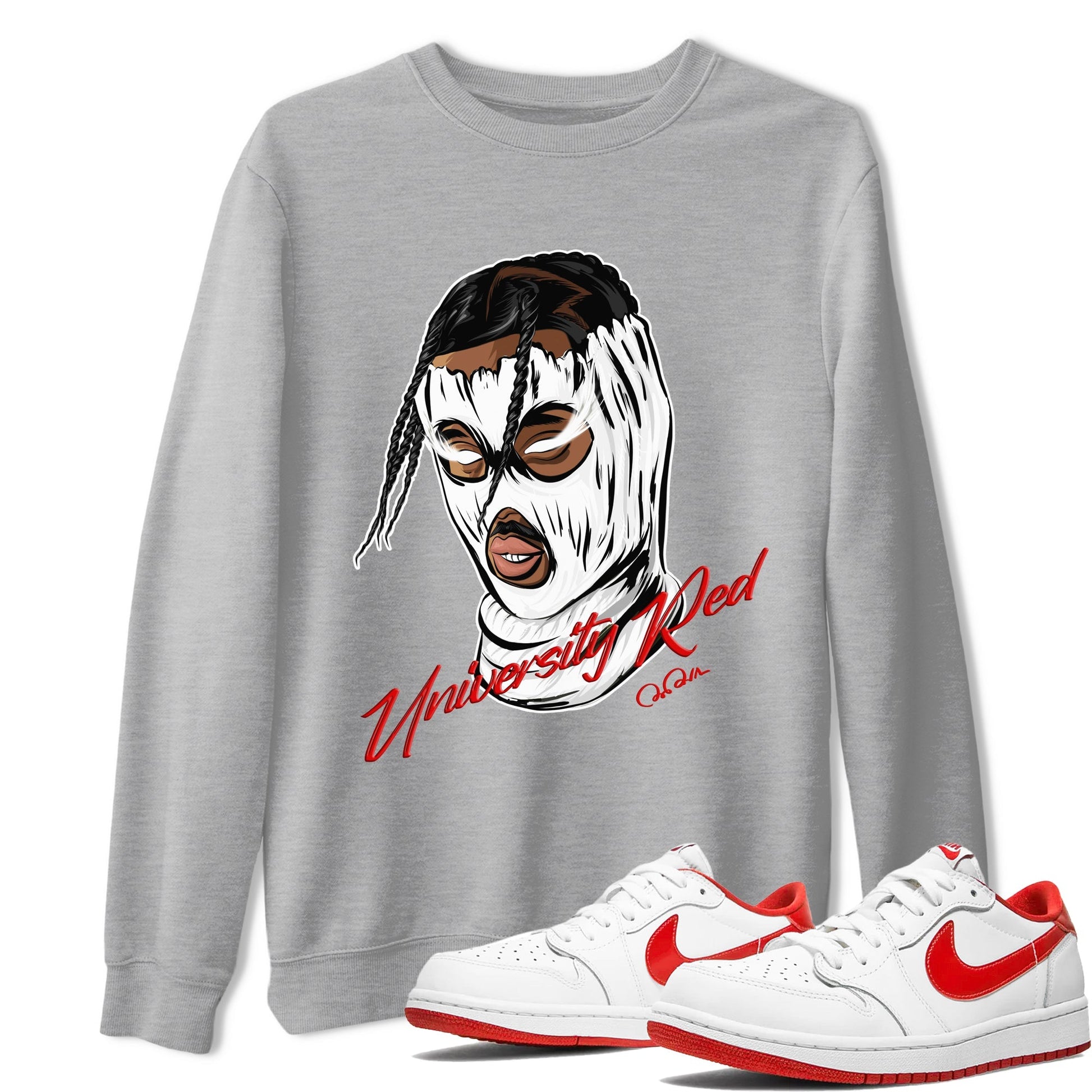 Ski Mask Gang SNRT Sneaker Tee - Air Jordan 1 University Red - SNRT Sneaker Tee
