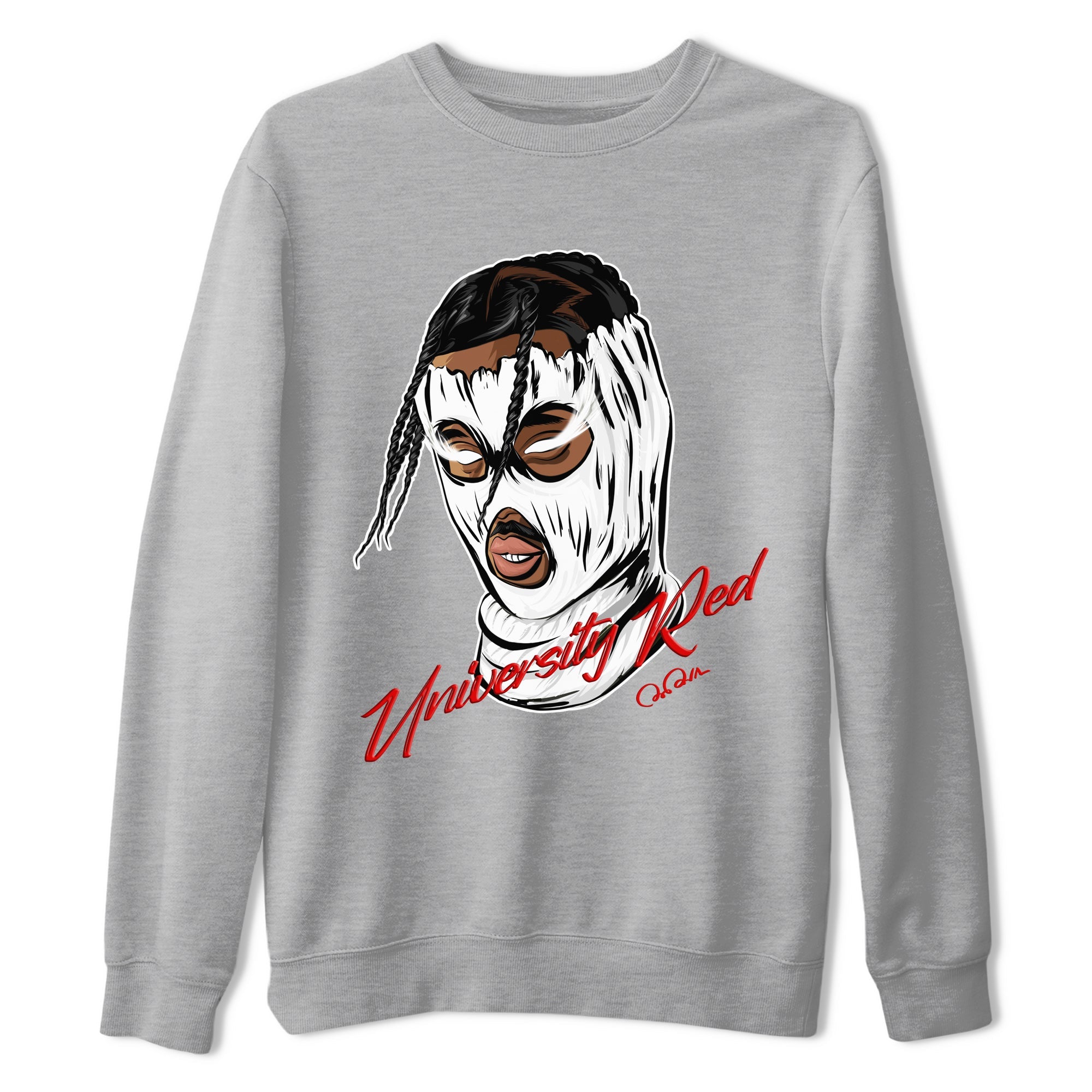 Jordan 1 Low University Red shirt to match jordans Ski Mask Gang sneakertees AJ1 Low University Red SNRT Sneaker Release Tees Unisex Heather Grey 2 T-Shirt