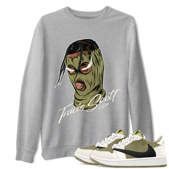 Air Jordan 1 Travis Scott Golf shirt to match jordans Ski Mask Gang sneaker tees AJ1 lowTravis Scott Golf SNRT Sneaker Release Tees Unisex Heather Grey 1 T-Shirt