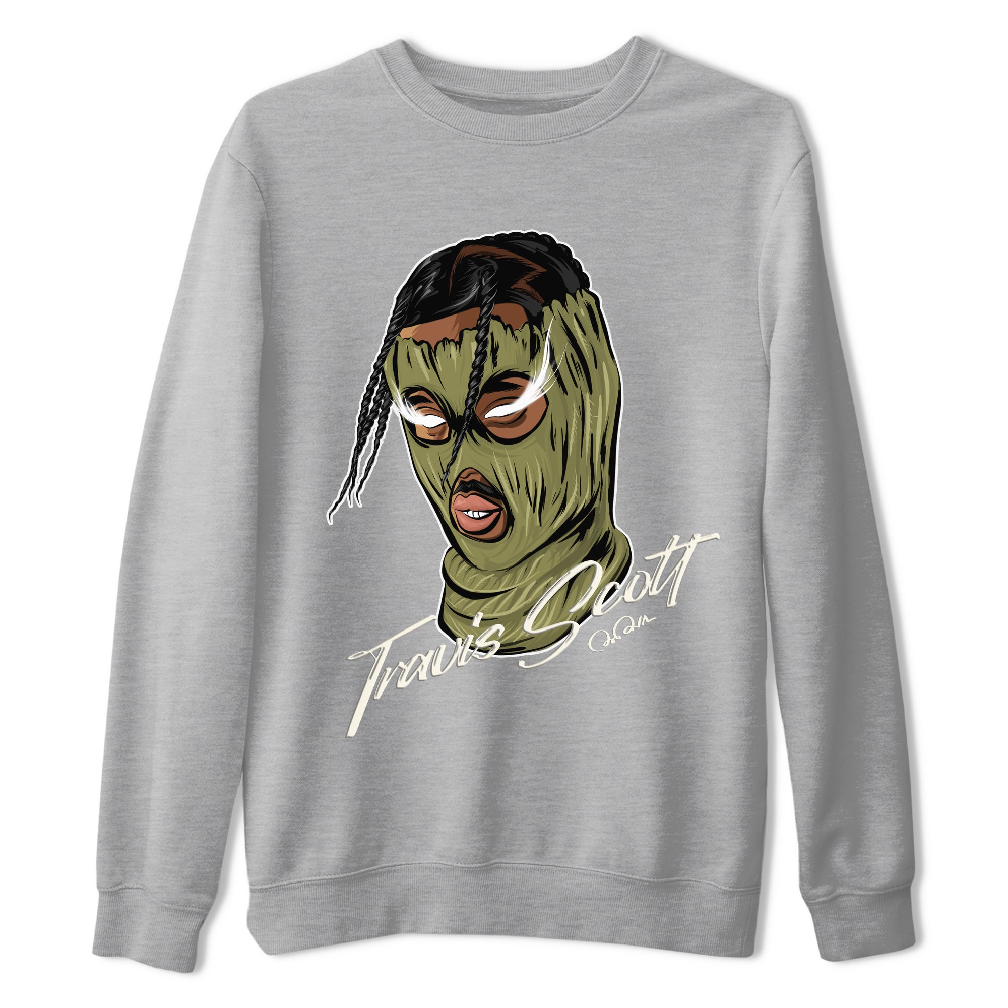 Air Jordan 1 Travis Scott Golf shirt to match jordans Ski Mask Gang sneaker tees AJ1 lowTravis Scott Golf SNRT Sneaker Release Tees Unisex Heather Grey 2 T-Shirt