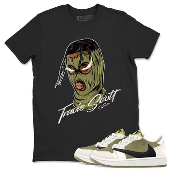Air Jordan 1 Travis Scott Golf shirt to match jordans Ski Mask Gang sneaker tees AJ1 lowTravis Scott Golf SNRT Sneaker Release Tees Unisex Black 1 T-Shirt